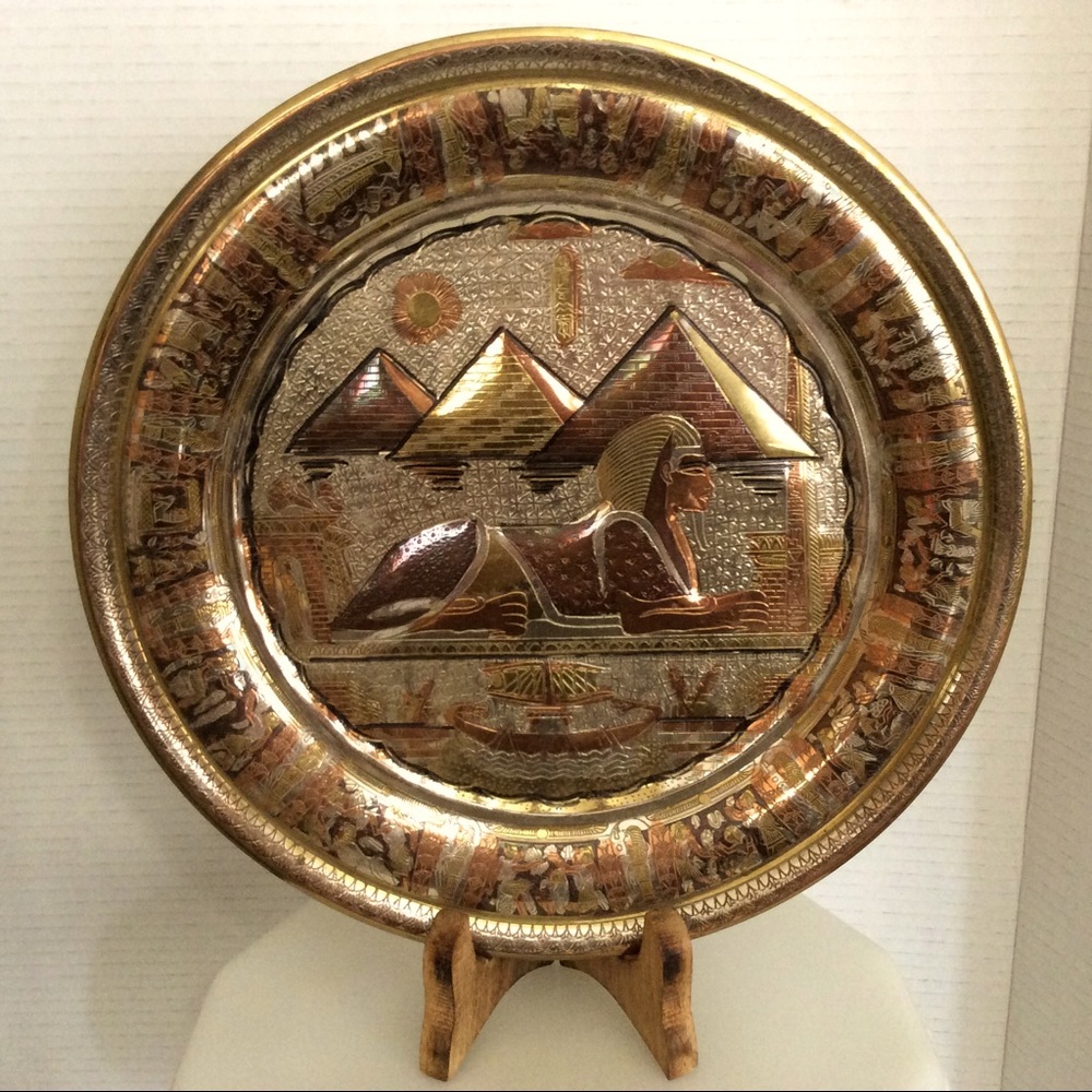 Vintage 🇪🇬 Egyptian handmade wall plate